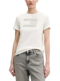 Tommy Hilfiger Jeans Damen T-Shirt Weiß | online kaufen