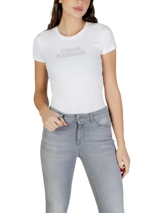 Armani Exchange Damen T-Shirt Weiß | online kaufen