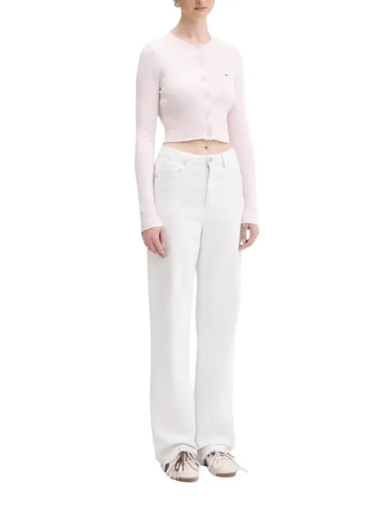 Tommy Hilfiger Jeans Damen Cardigan Rosa | online kaufen