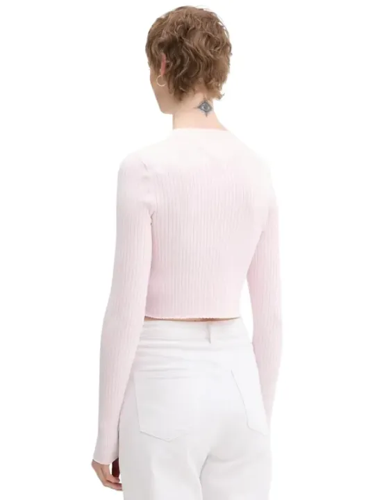 Tommy Hilfiger Jeans Damen Cardigan Rosa | online kaufen