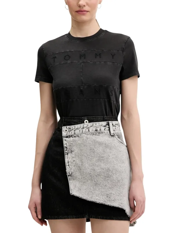 Tommy Hilfiger Jeans Damen T-Shirt Schwarz | online kaufen