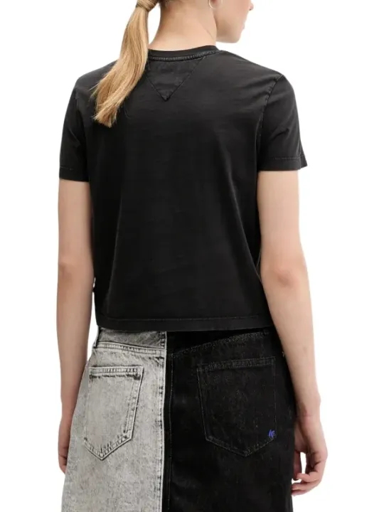Tommy Hilfiger Jeans Damen T-Shirt Schwarz | online kaufen