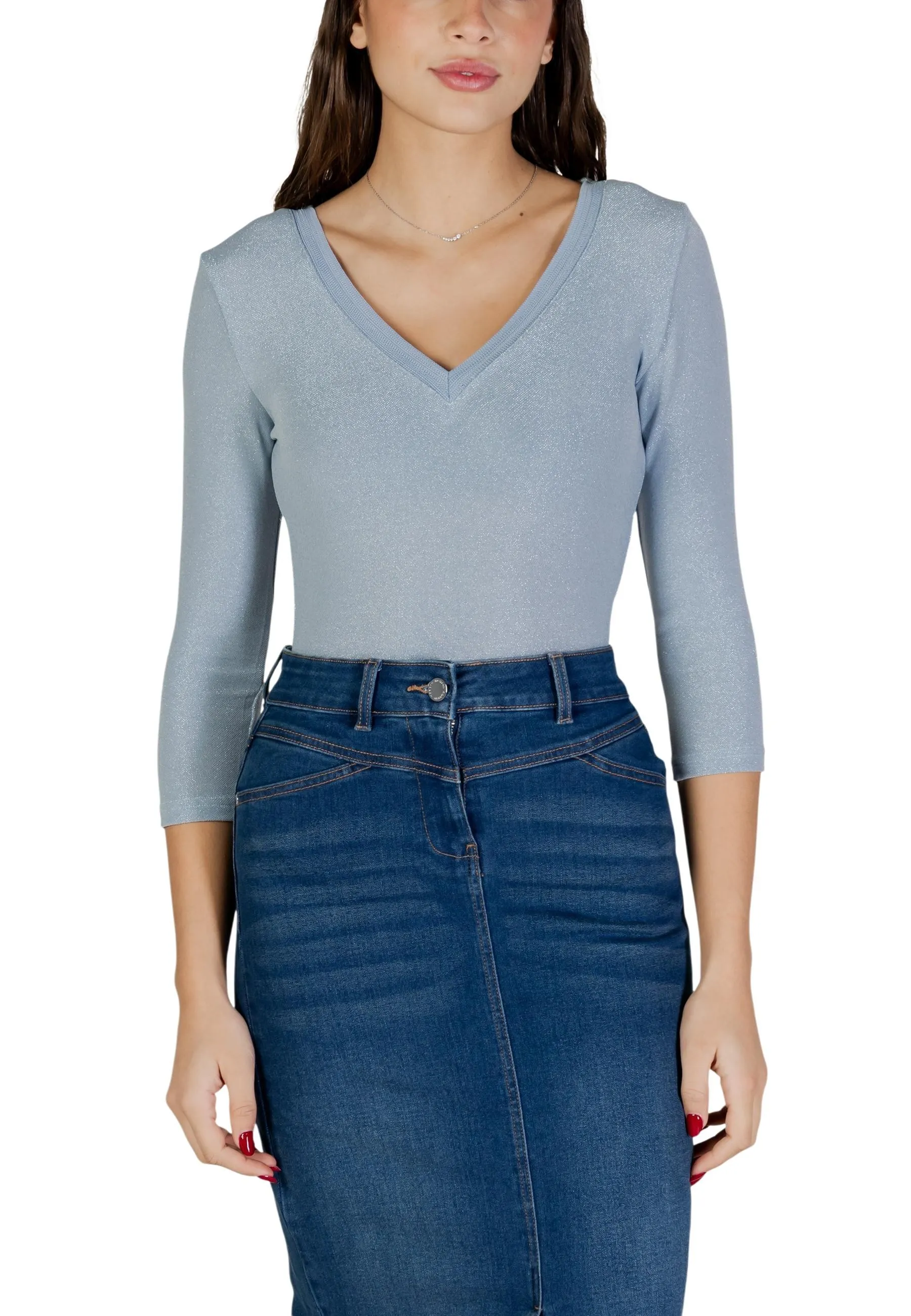 Damen T-Shirt Azurblau 505581