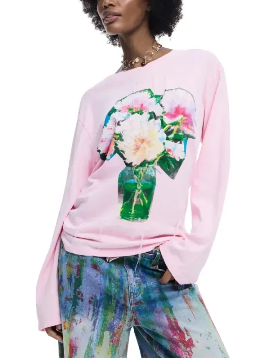 Desigual Damen T-Shirt Rosa | online kaufen