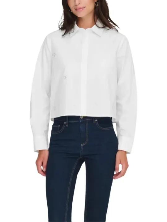 Jacqueline De Yong Damen Hemd Weiß | online kaufen