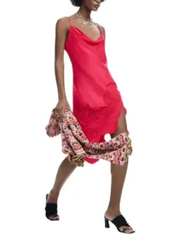 Desigual Damen Kleid Fuchsinrot leihen - Flex-Fashion Verleih