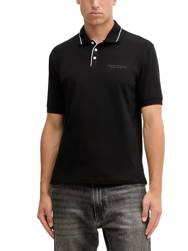 Armani Exchange Herren Polo Schwarz | online kaufen