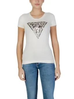 Guess Damen T-Shirt Weiß mieten - Flex-Fashion Verleih