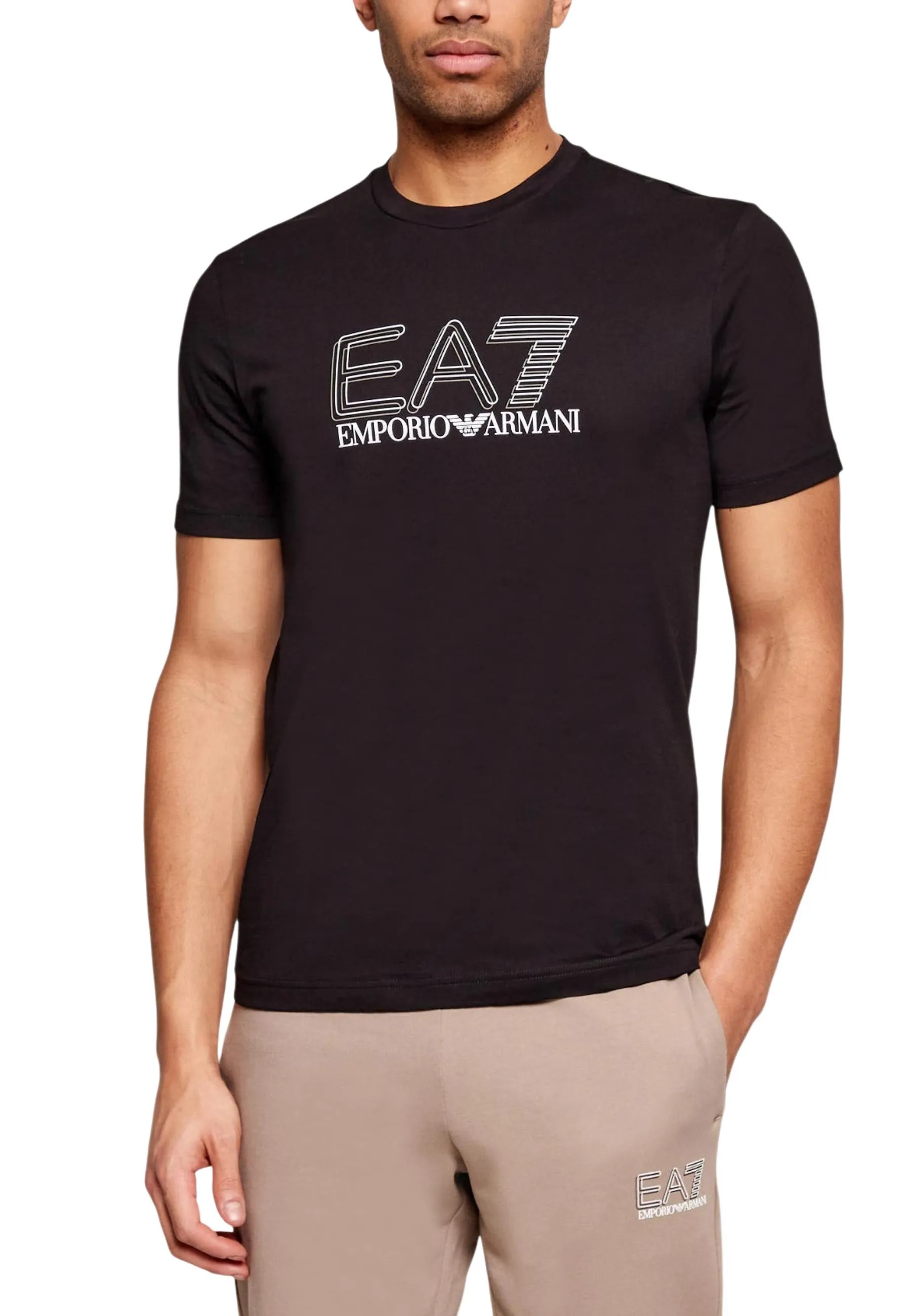 Ea7 Herren T-Shirt Schwarz 504192