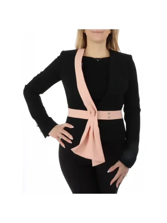 Elisabetta Franchi Damen Kostümjacken Schwarz