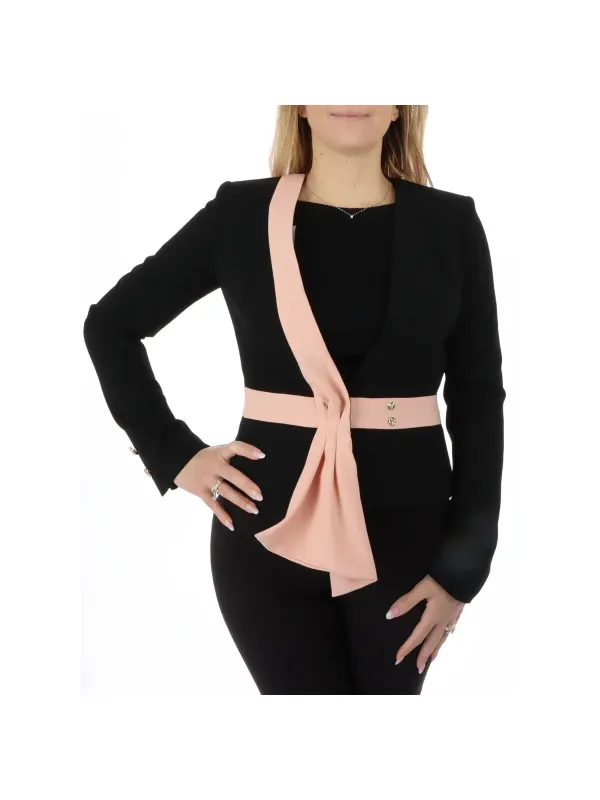 Elisabetta Franchi Damen Kostümjacken Schwarz