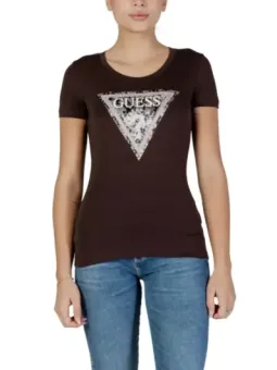Braunes Guess Damen T-Shirt mieten – Flex-Fashion Verleih