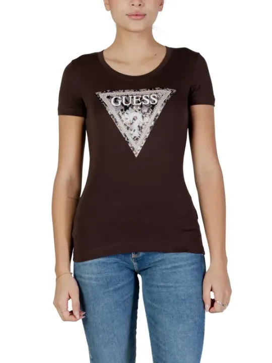 Guess Damen T-Shirt Braun | online kaufen