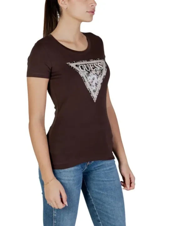 Guess Damen T-Shirt Braun | online kaufen