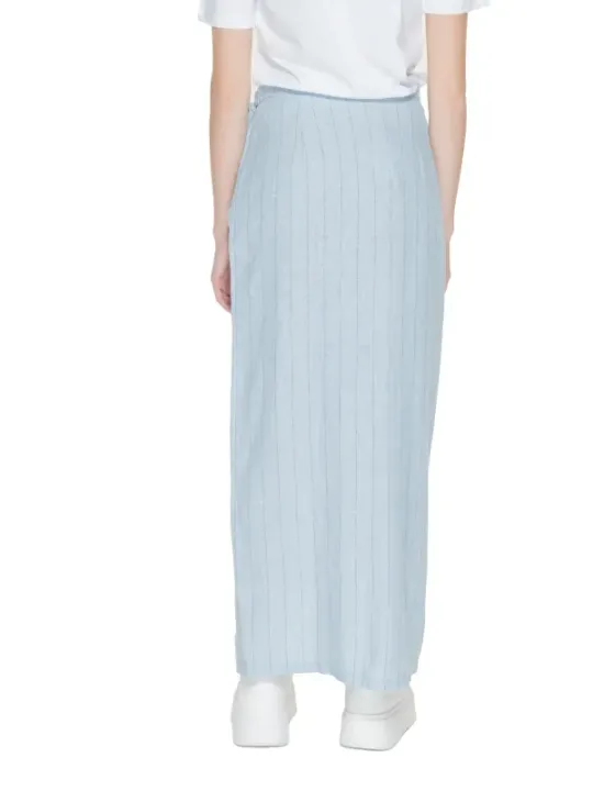 Lange plissierte blaue Vero Moda-Rock