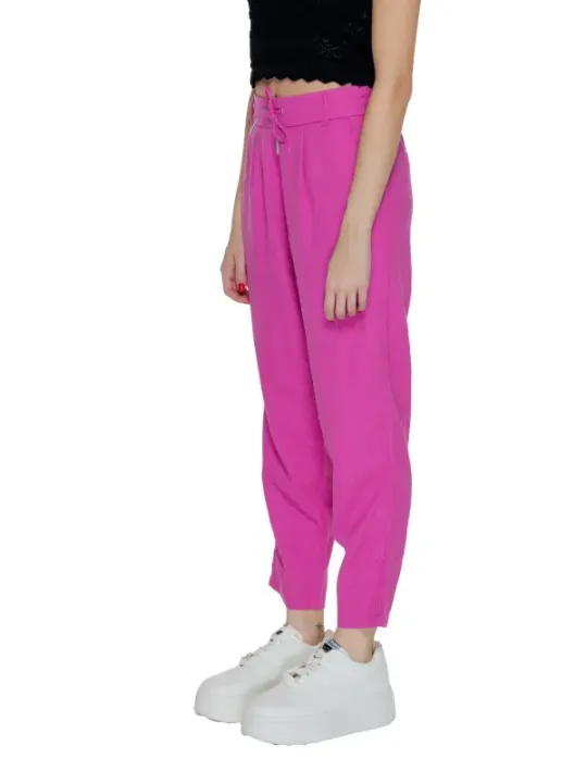 Magenta-pink verkürzte elastische Hose