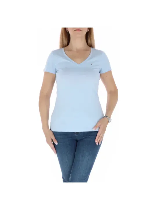Tommy Hilfiger Damen T-Shirt Azurblau | online kaufen