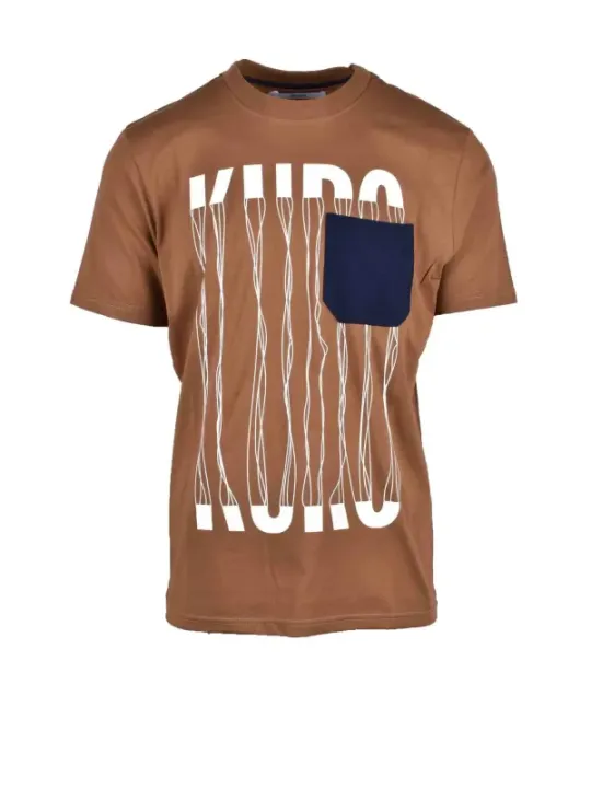 Takeshy Kurosawa Herren T-Shirt Braun | online kaufen