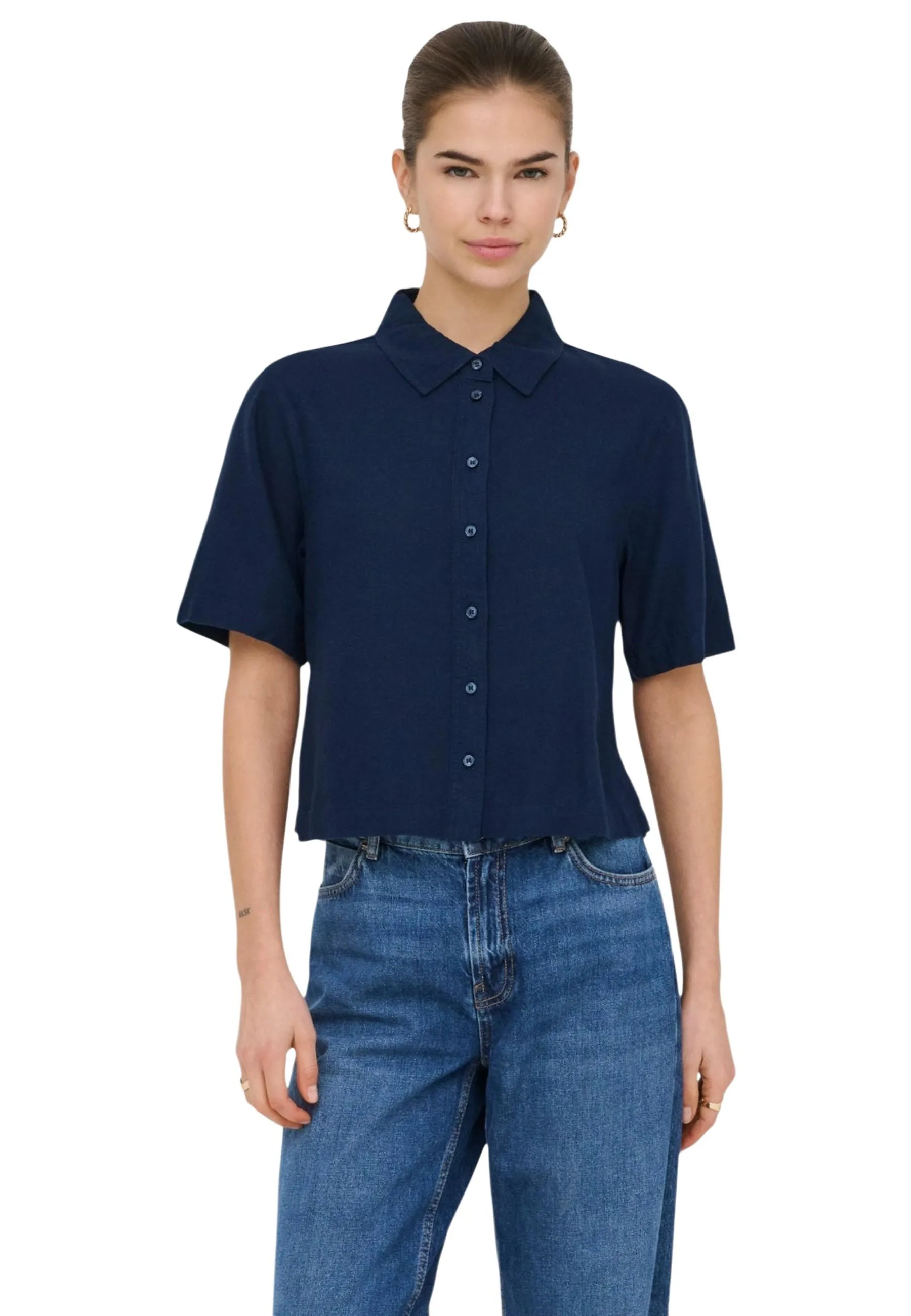 Only Damen Hemd Blau 513008