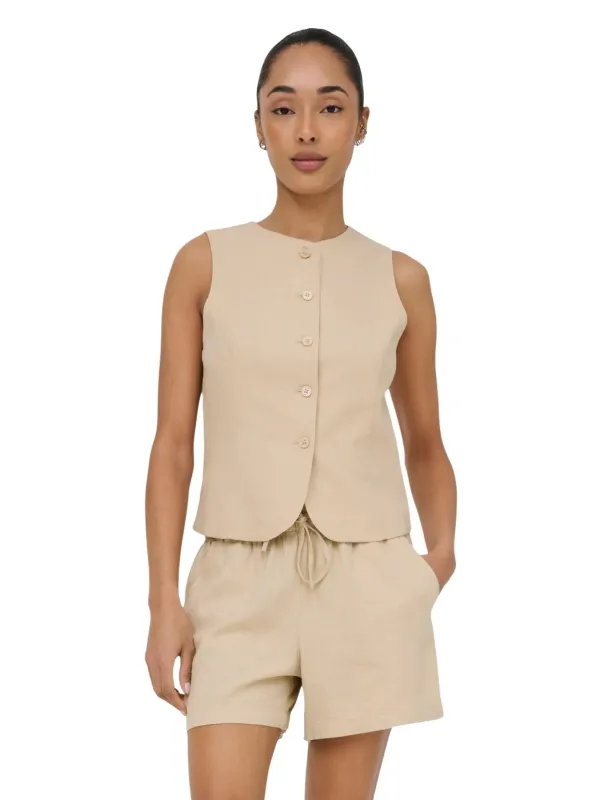 Only Damen Weste Beige | online kaufen