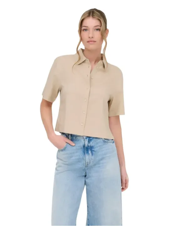 Only Damen Hemd Beige | online kaufen