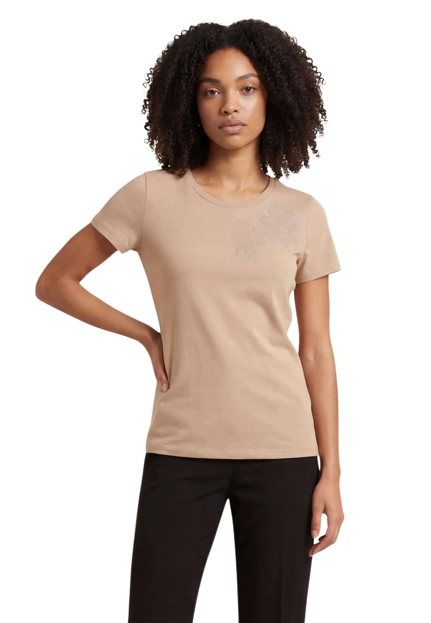 Liu Jo Damen T-Shirt Beige 512992