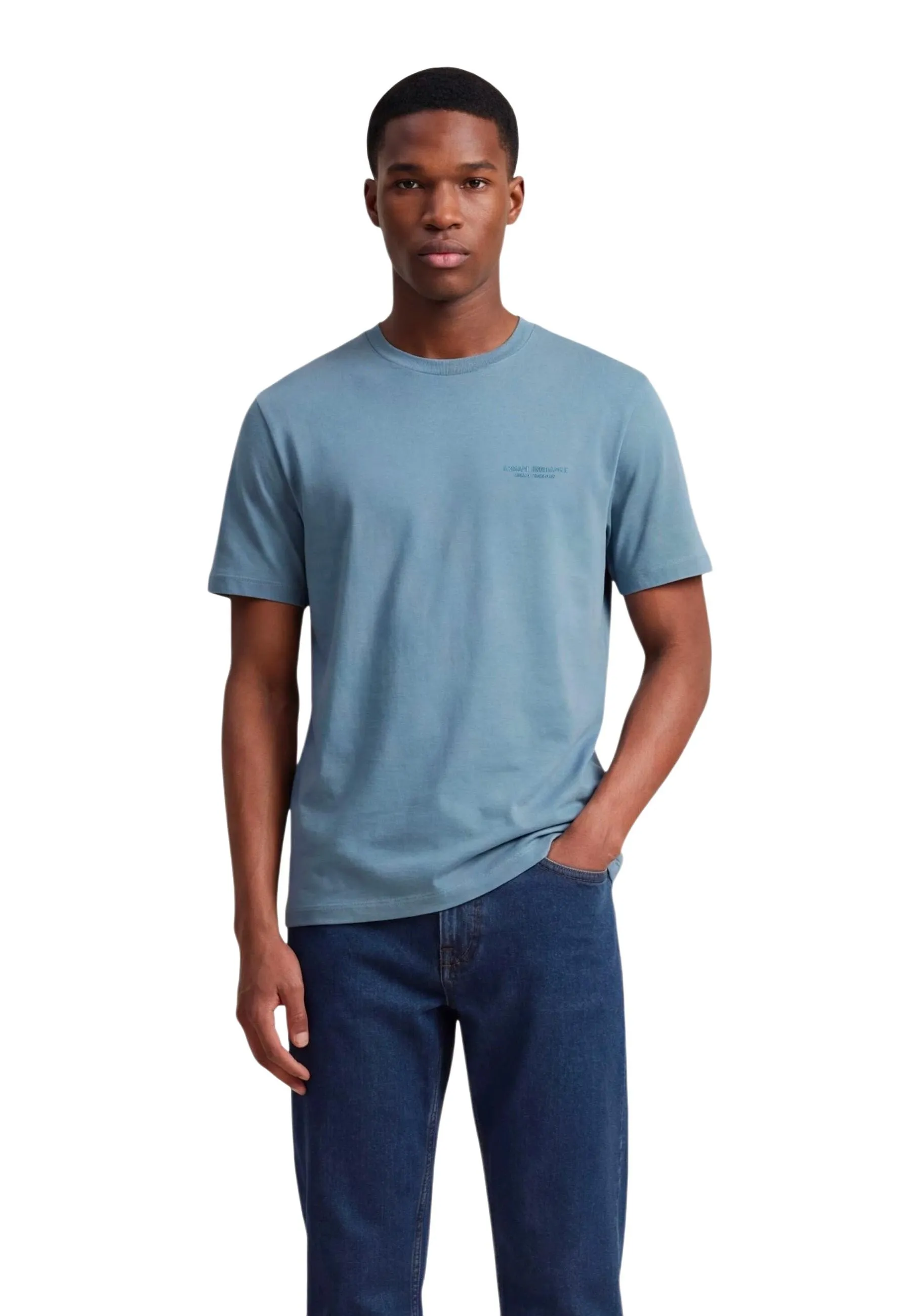 Herren T-Shirt Azurblau 512979