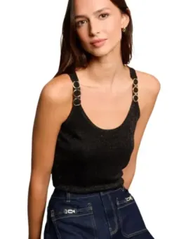 Morgan De Toi Damen Tank-Sommer-Top Schwarz mieten | Flex-Fashion