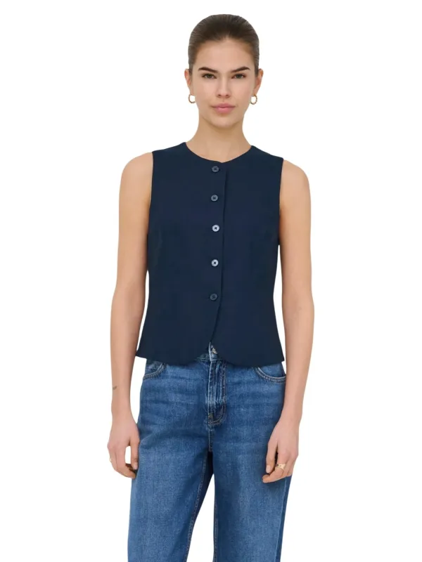 Only Damen Weste Blau | online kaufen