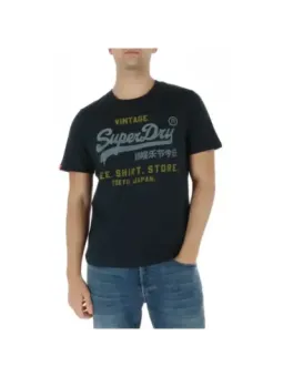 Superdry Herren T-Shirt Blau mieten | Flex-Fashion Verleih