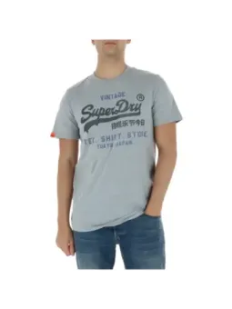 Superdry Herren T-Shirt Grau mieten - Flex-Fashion Verleih