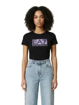 Ea7 Damen T-Shirt Schwarz | online kaufen