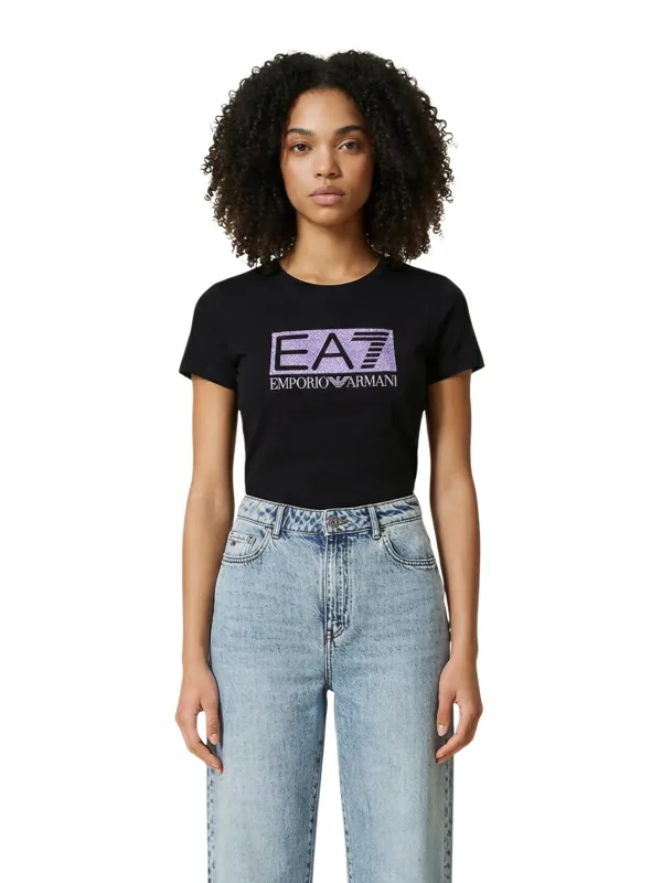 Ea7 Damen T-Shirt Schwarz | online kaufen