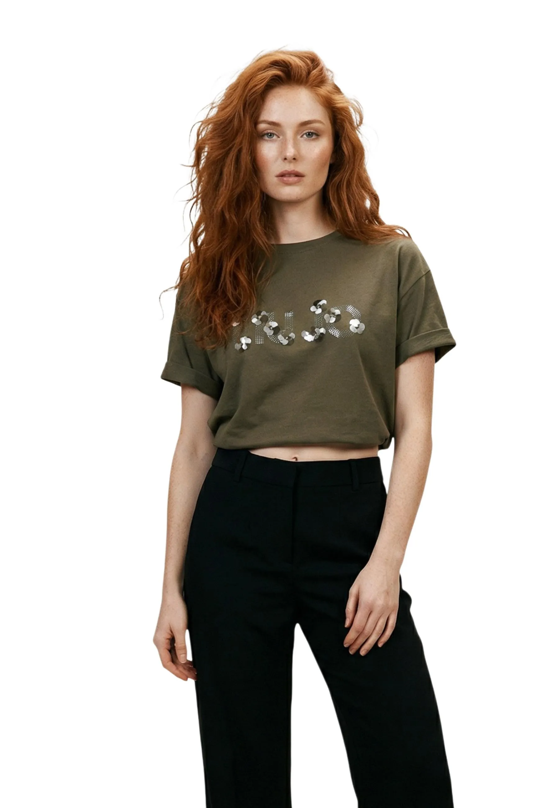 Liu Jo Damen T-Shirt Grün 512822