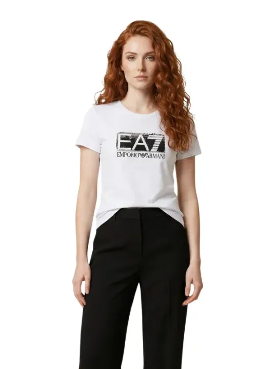 Ea7 Damen T-Shirt Weiß | online kaufen