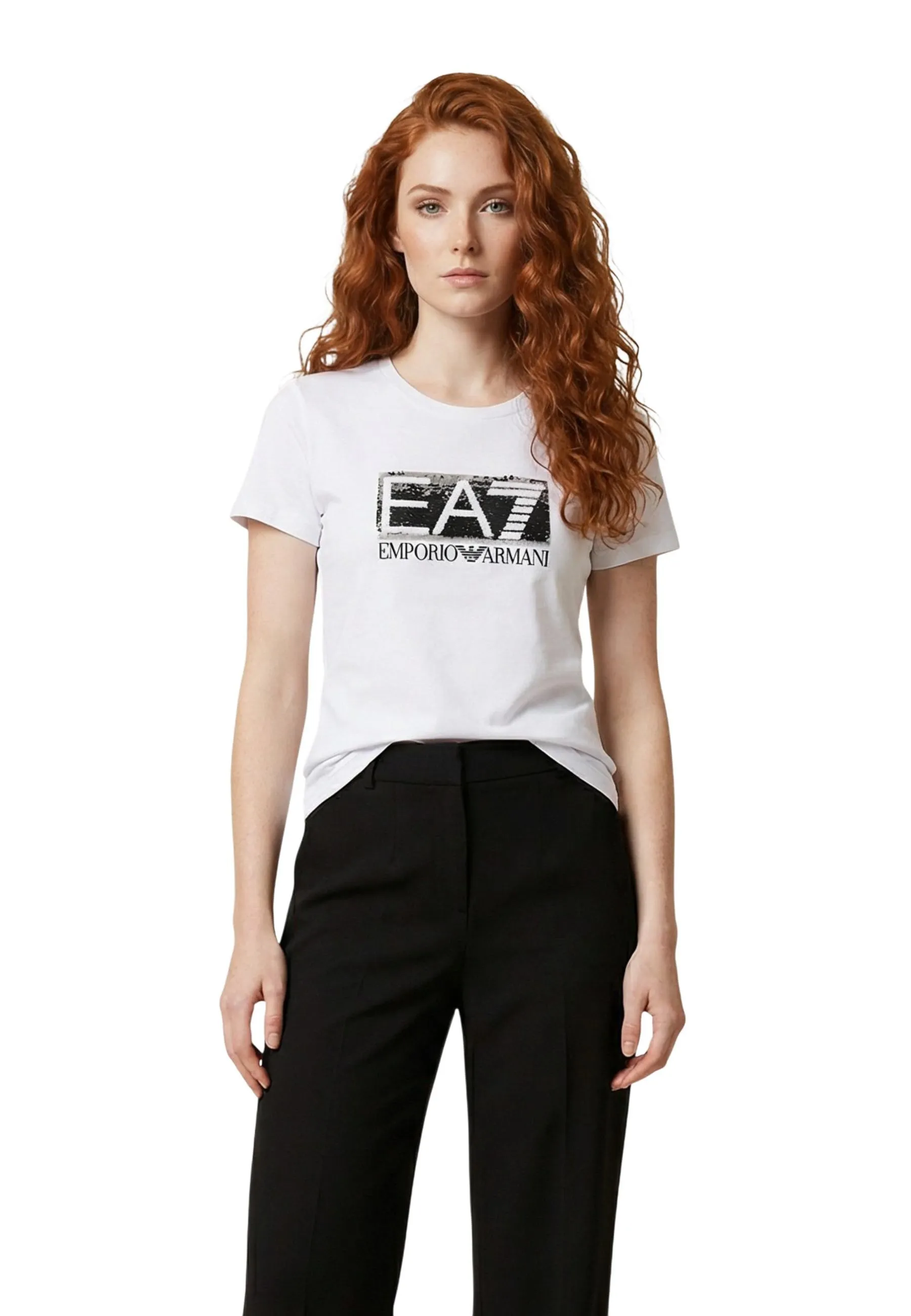 Ea7 Damen T-Shirt Weiß 512809
