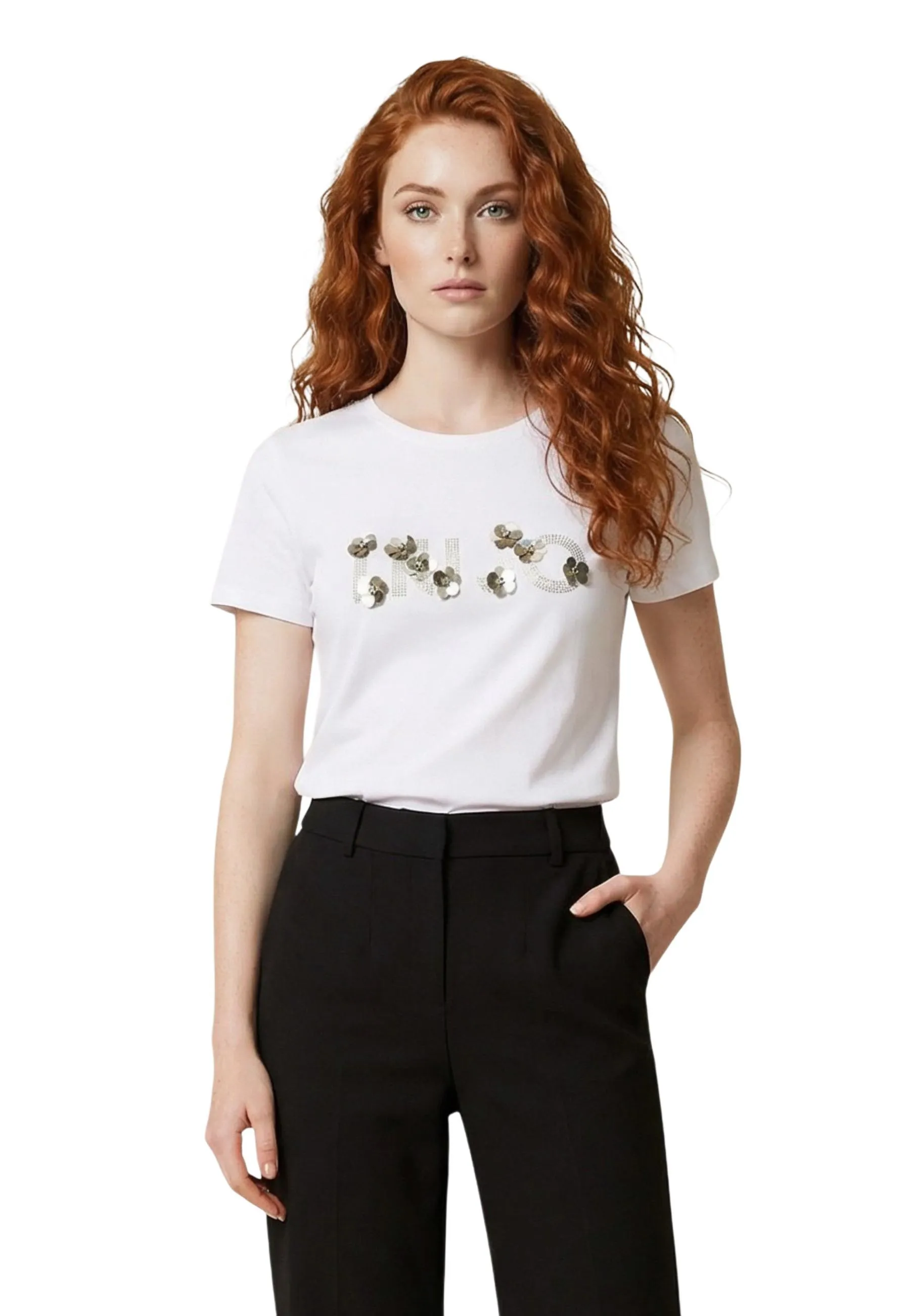 Liu Jo Damen T-Shirt Beige 512821