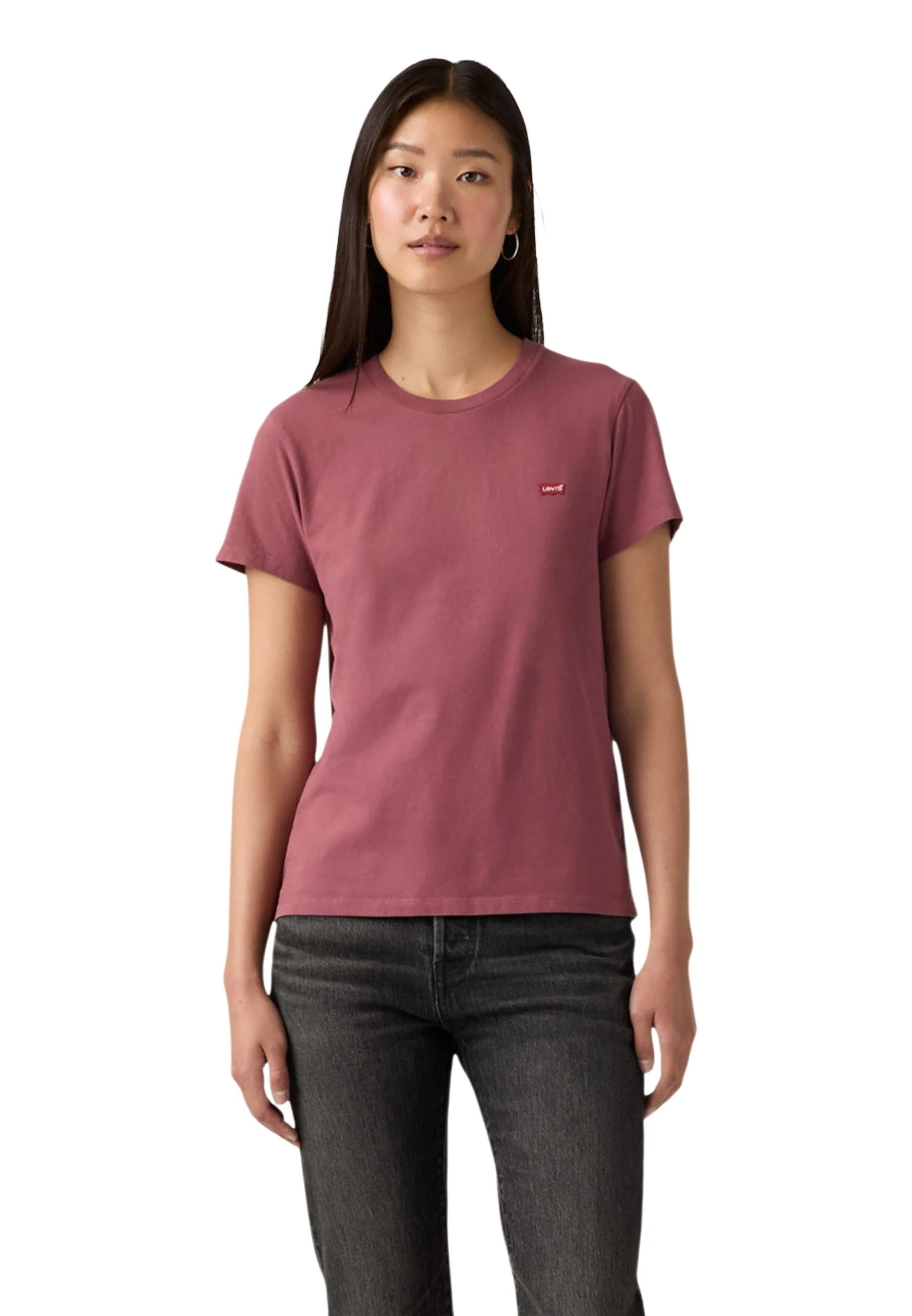 Damen T-Shirt Fuchsinrot 512792