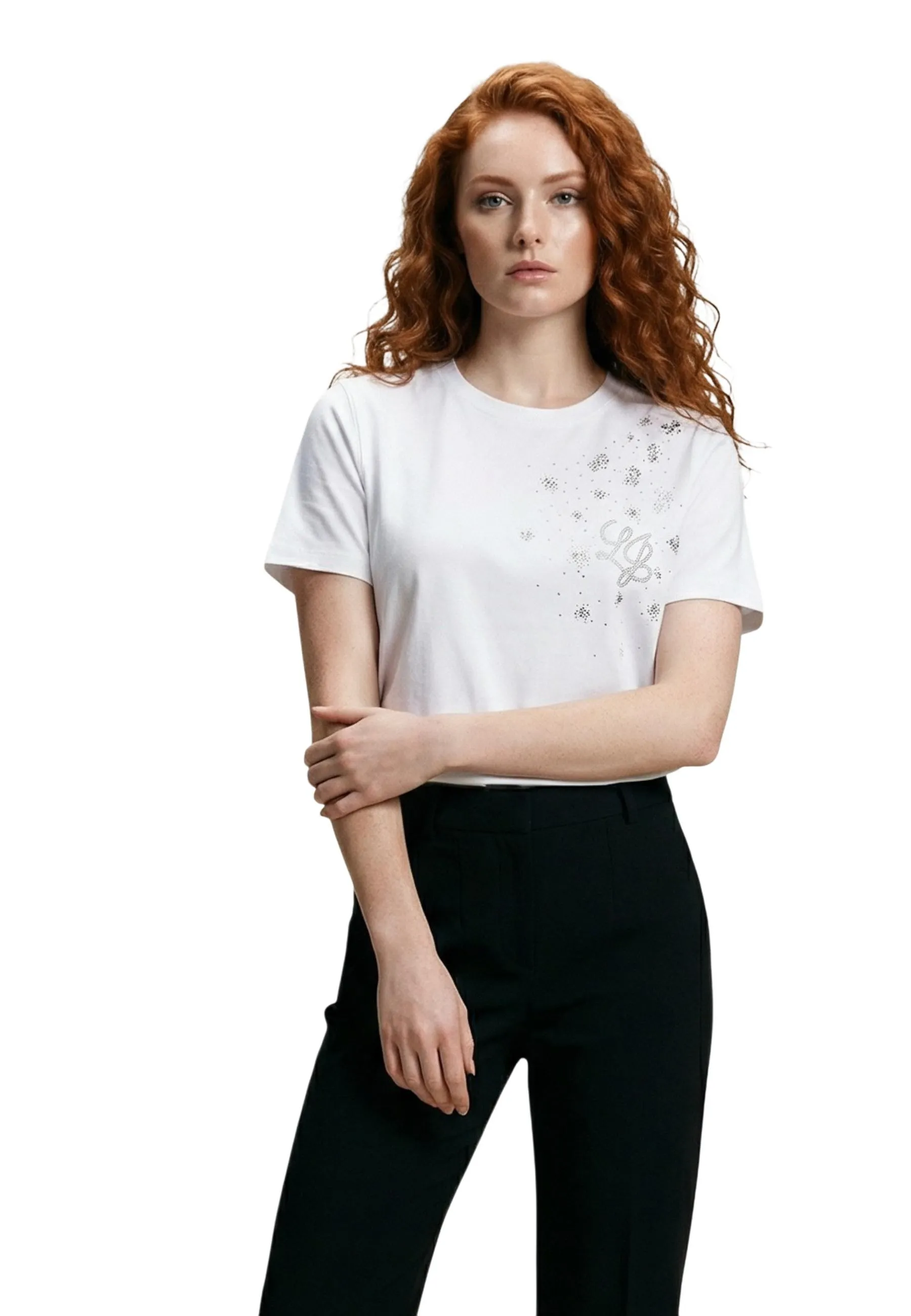 Liu Jo Damen T-Shirt Weiß 512819