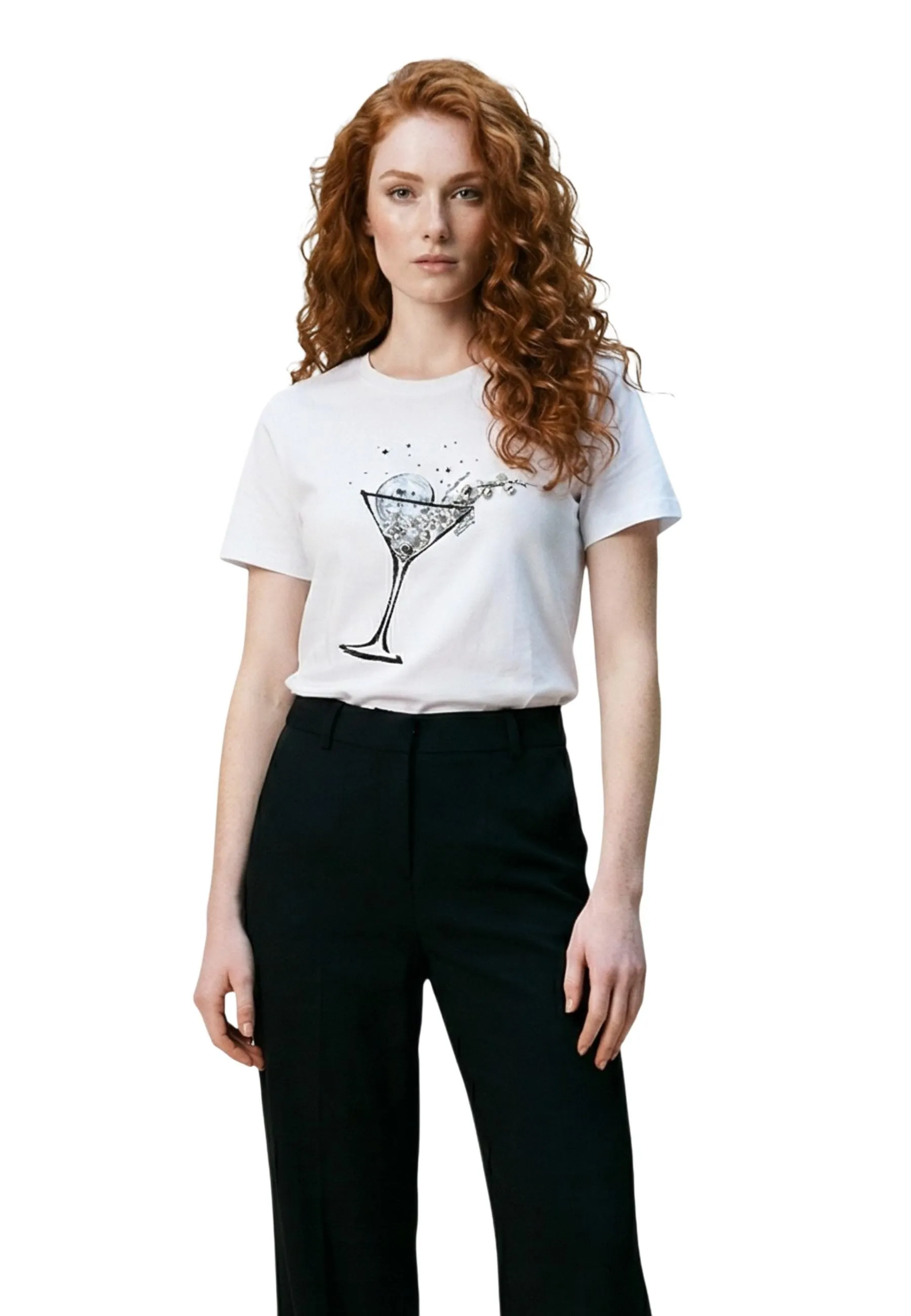 Liu Jo Damen T-Shirt Weiß 512818