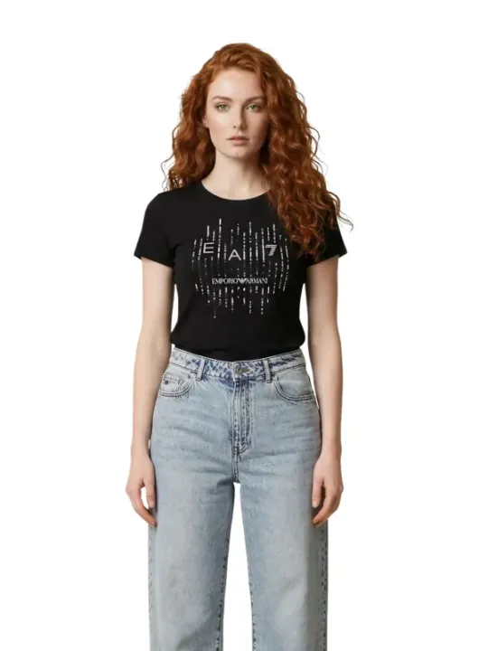 Ea7 Damen T-Shirt Schwarz | online kaufen