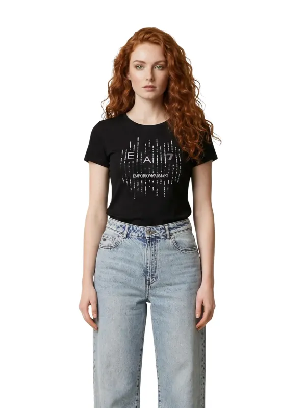 Ea7 Damen T-Shirt Schwarz | online kaufen