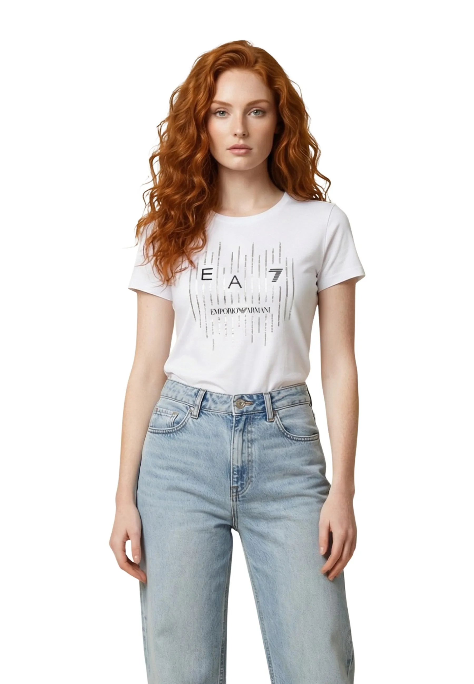 Ea7 Damen T-Shirt Weiß 512811