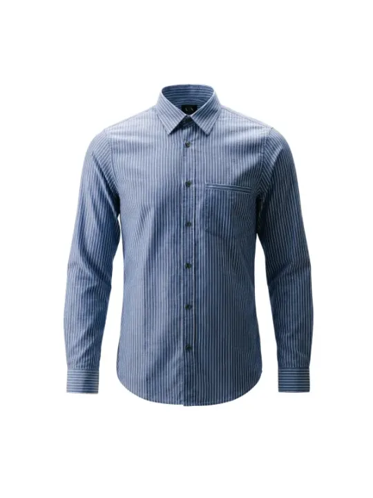 Armani Exchange Herren Hemd Azurblau | online kaufen