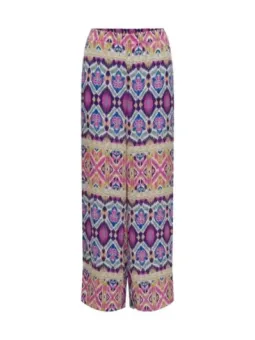 Rosa geometrische Blumen-Polyester-Hose