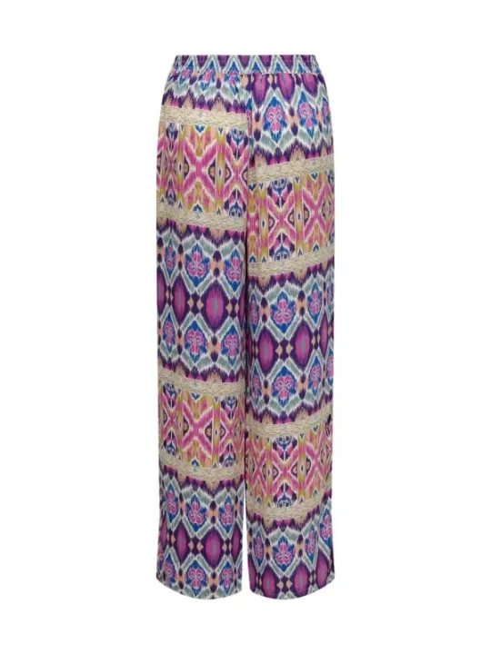 Gemusterte, weite Beinhosen von Only.