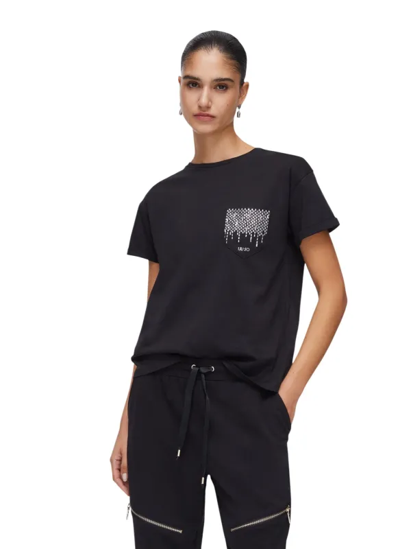 Liu Jo Damen T-Shirt Schwarz | online kaufen