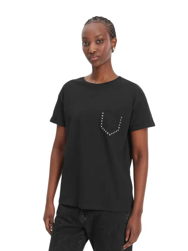 Liu Jo Damen T-Shirt Schwarz | online kaufen