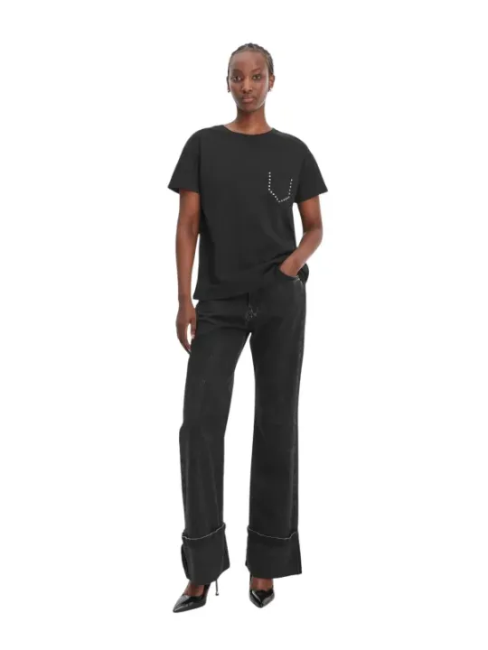 Liu Jo Damen T-Shirt Schwarz | online kaufen