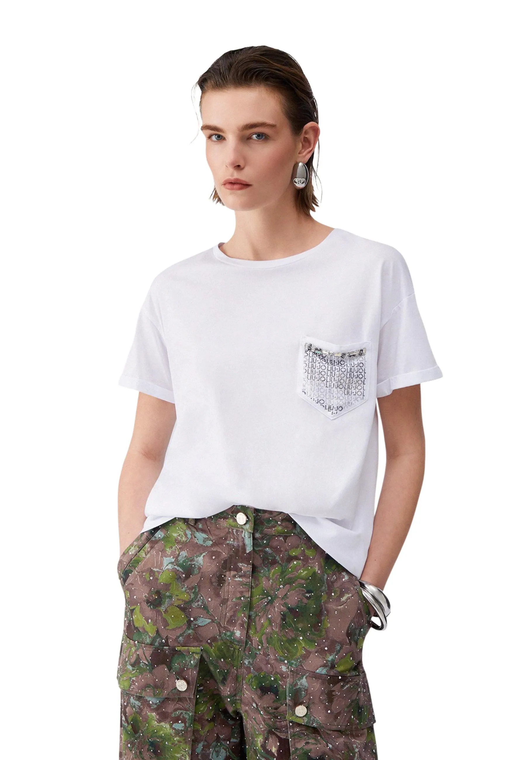 Liu Jo Damen T-Shirt Weiß 512150
